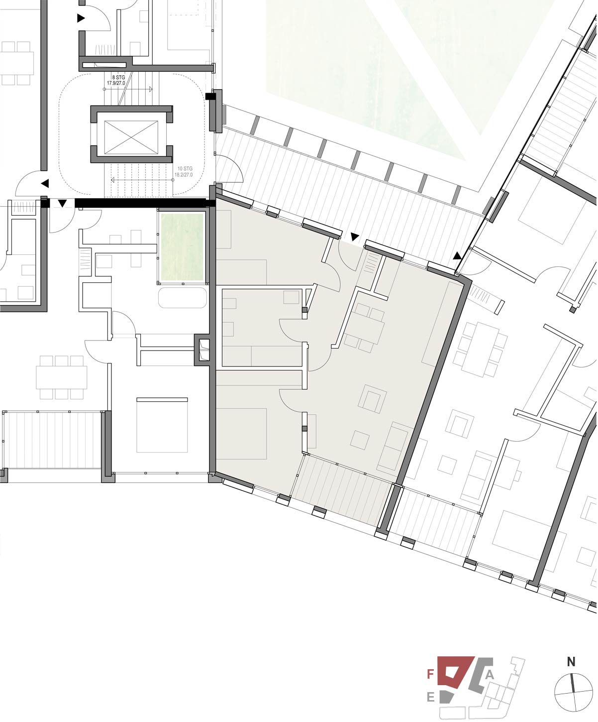 Grundriss Wohnen Block F